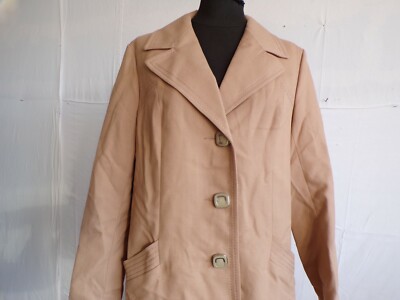Manteau Vintage Style Trench Pour Femme - Taille 46 - Couleur Marron Clair - Occasion Très Bon état