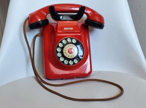 Cellulare antico retrò vintage telefono fisso vecchia moda quadrante casa decorazione - Foto 1 di 12