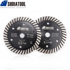 2pcs 3" 75mm Diamond Concrete Ceramic Tile Saw Blades Cutting Discs Wheel .
