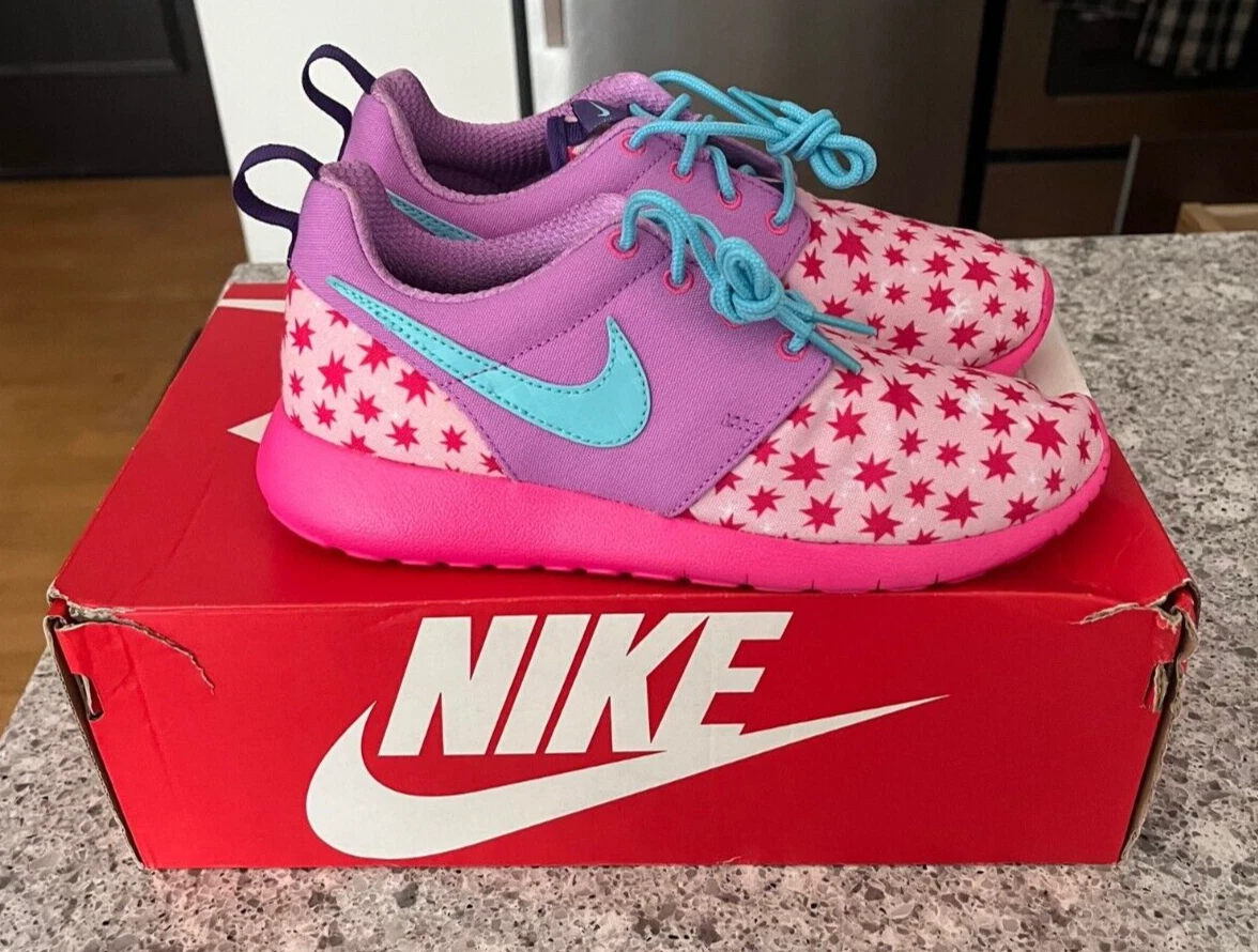 Nike Roshe One Print GS girls 677784604 Red-Blue-Pink-Purple sz size 5.5 eBay