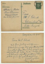 83120 - Ganzsache P 181 - Wuppertal-Elberfeld 5.9.1930 nach Schweinfurt