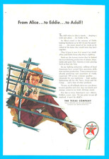 TEXACO oil gas WOMEN at War working 1943 PRINT AD drilling manufacturing WWII
