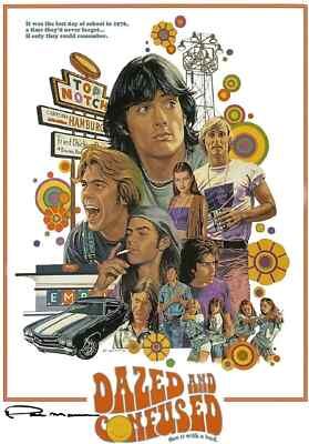 Dazed Funny And Confused (1994) Movie Poster, Comedy Film, Home Art Home Decor