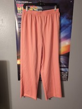 Alfred Dunner Pink Pull On Elastic Dress Pants Vintage Size 14 Pockets