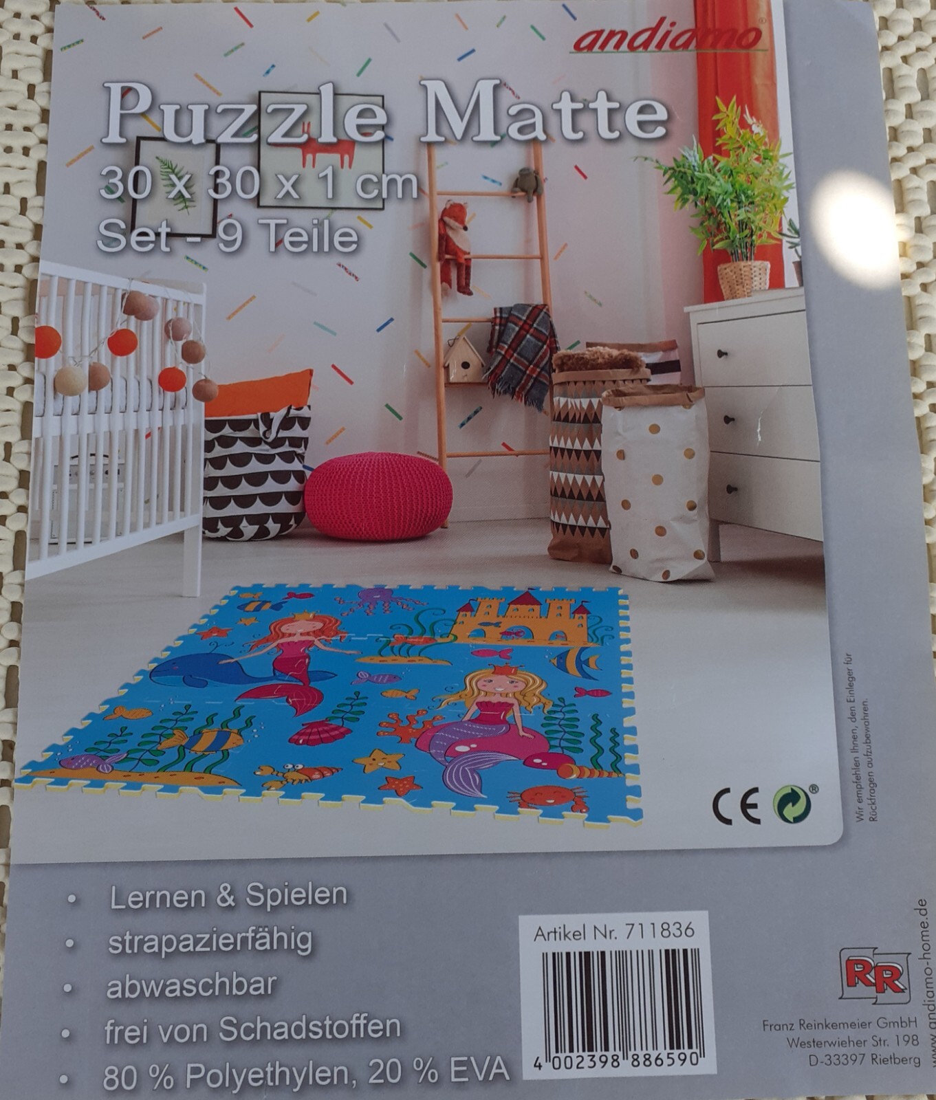 Puzzle Matte, Set 9 Teile, 30 x 30 x 1cm eBay