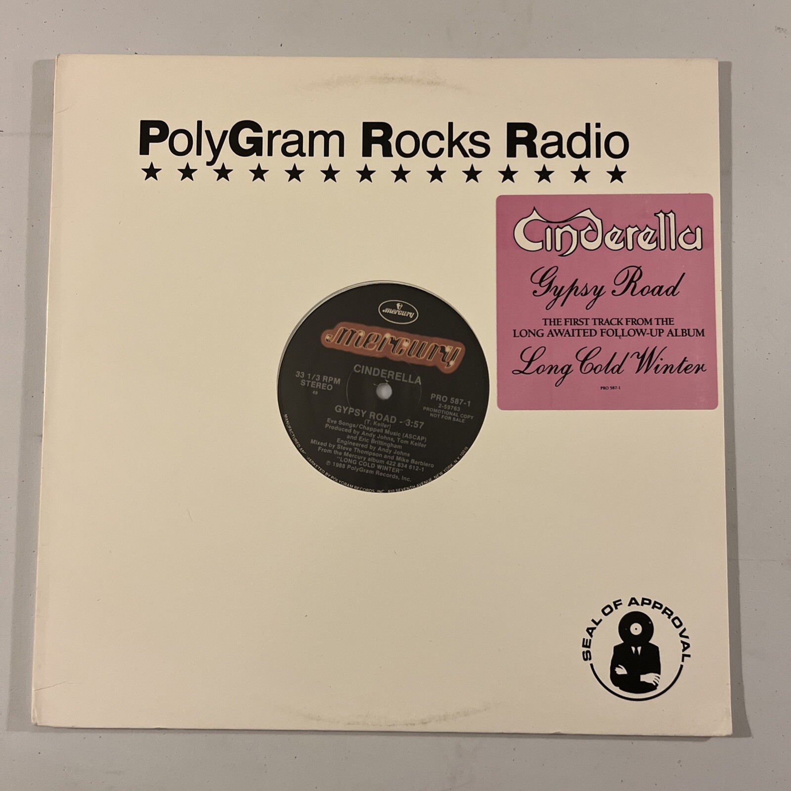 Cinderella ~ Gypsy Road 1988 US Mercury 12