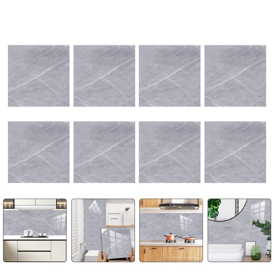 10 Sheets Self Adhesive Oil Resistant Wall Sticker Peel and Tile