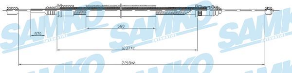 SAMKO C0704B Cable, parking brake for RENAULT