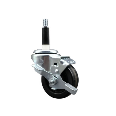 3 Inch Phenolic Swivel 7/8 Inch Expanding Stem Caster with Brake SCC