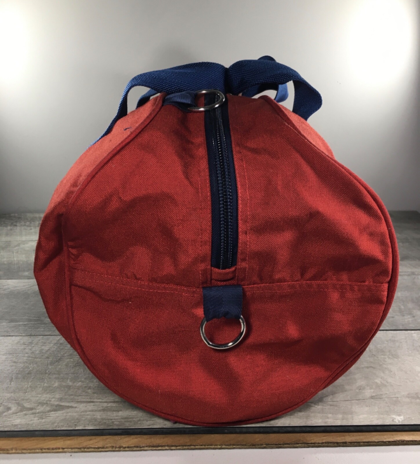 The North Face Made in USA Red Canvas Travel Luggage Duffel Bag Duffle