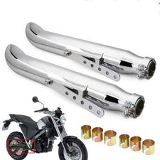 Set 2x Exhaust /  Muffler Turn Out Retro Chopper Custom bikes Caferacer TO2 TO3 
