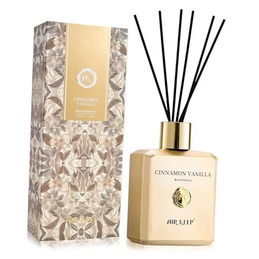 Reed Diffuser Set -10.15 oz(300ml) Fragrance Diffuser, Luxury Cinnamon Vanilla-image