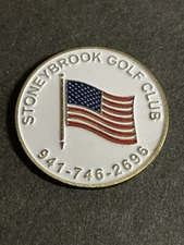 Vintage Rare Stoneybrook Golf Club 1" Flat Coin Style Golf Marker - Sarasota, FL