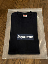 Supreme SS15 New York Yankees Box Logo Tee Navy Size Small 100% Authentic!