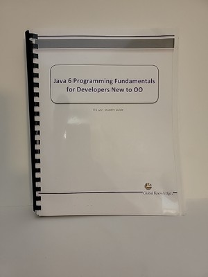 Rare Java 6 Programming Fundamentals Guide | New to OO TT2021 Manual 