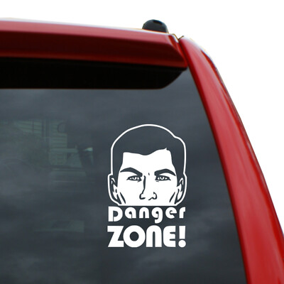 Archer - Danger Zone Vinyl Decal | Color: White | 5'' tall