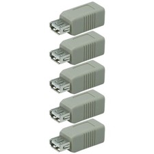 5 Pcs USB Type A Female to B Female Printer Scanner Adapter Converter Connector