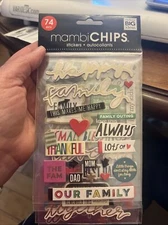 Me & My Big Ideas Mambichips stickers 74 Pieces Family cbvx-53
