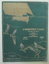 A Wanderers Song Masefield/Rasbach 1927 Vintage Sheet Music
