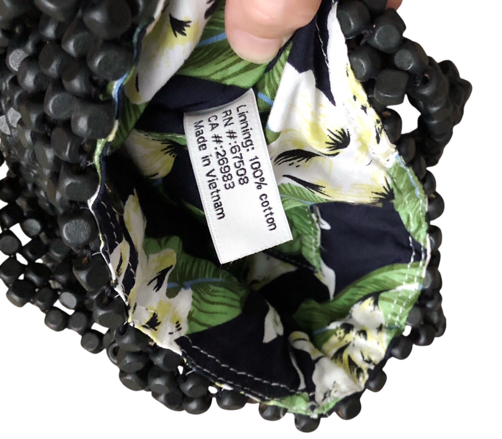 Tiny Mini Black Beaded Magnetic Snap Closure Purs… - image 3