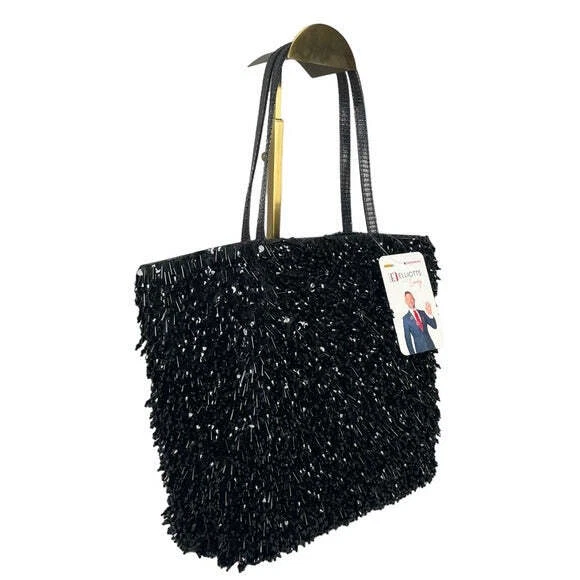 Borsa tote formale Valentino Garavani lucertola paillettes esotiche completamente penzolanti perline