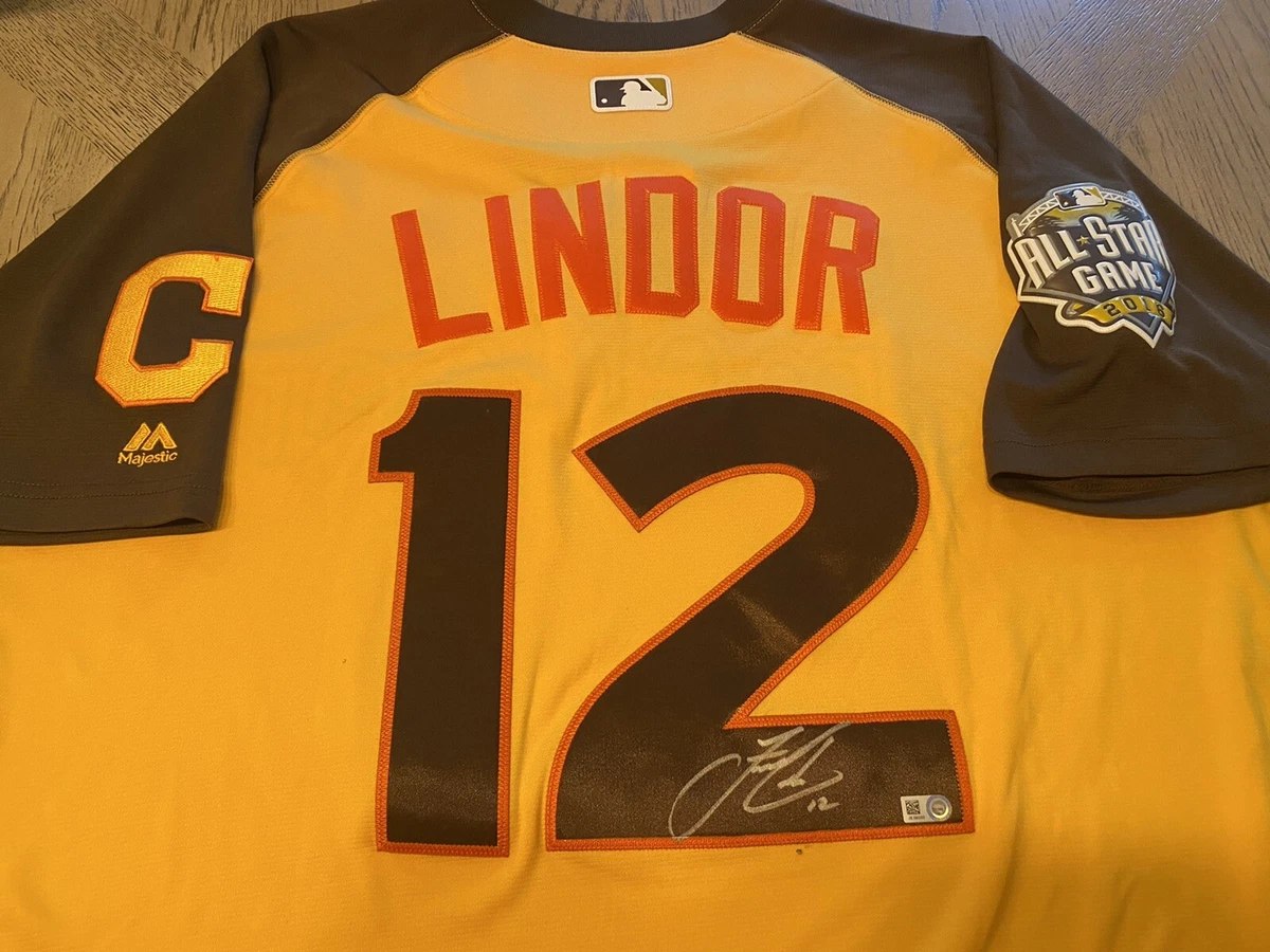 FRANCISCO LINDOR SIGNED AUTHENTIC 2016 ALL STAR GAME JERSEY MLB HOLO COA  AUTO