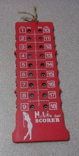 18 Hole Golf Stroke Counter Indicator Red
