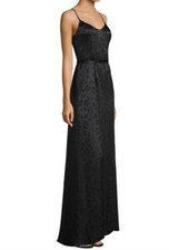 L’Agence Shanti Silk Leopard Maxi Dress in Black. NWT. Size 0. Retail- $700