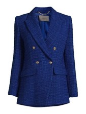Marella T Glasgow Tweed Blue Blazer Size 14 (l) New Genuine Rrp £315 #r