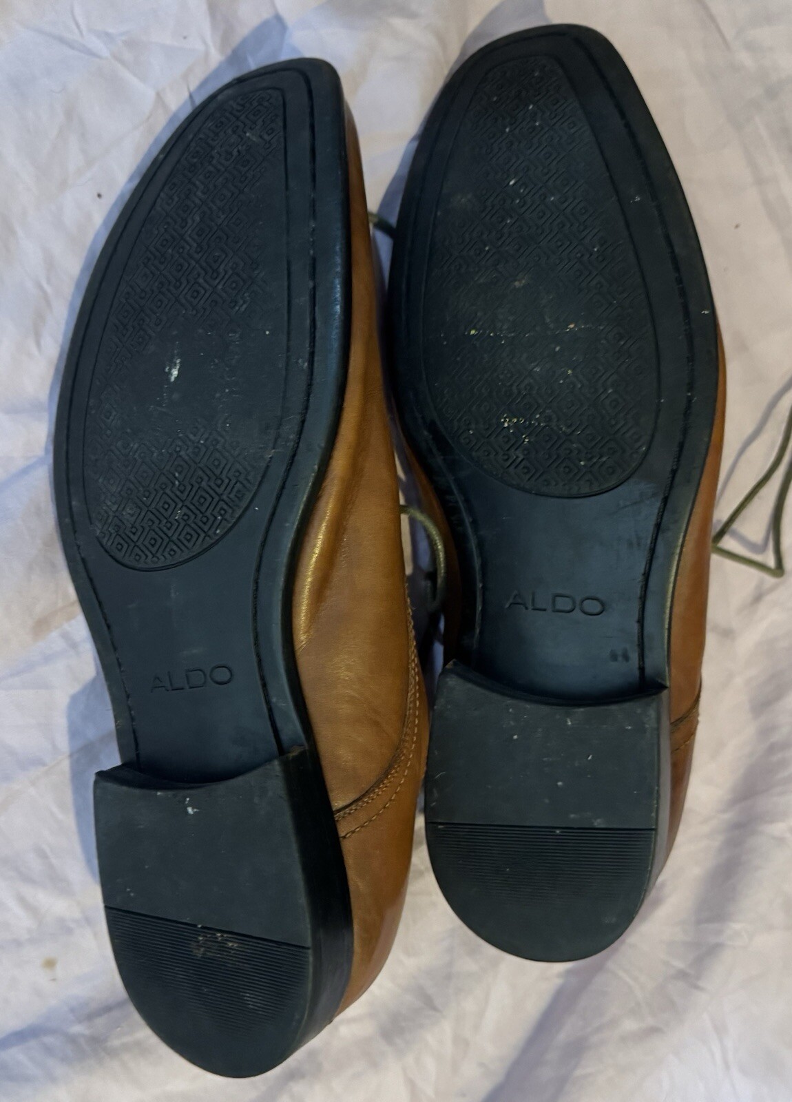 SAOLA Scarpe eleganti Oxford Aldo uomo taglia 10 5 pelle marrone cognac stringate