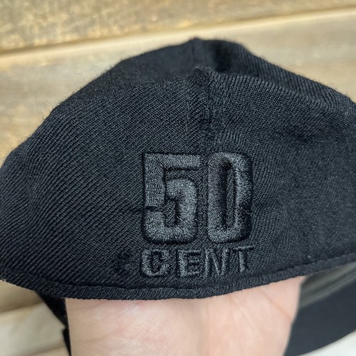 Reebok G Unit 50 Cent Cap Fitted Mens 7 1/4 Hat Black Hip Hop Streetwear Vtg - Picture 5 of 11