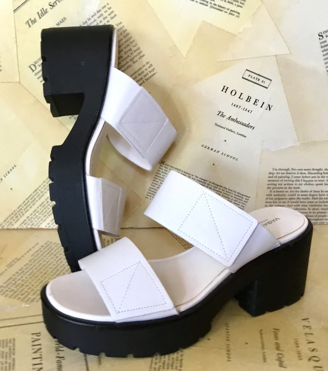 Urban Vagabond Dioon Platform Sandal White Leather Strappy 41/11 |