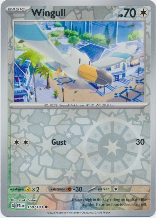 Reverse Holo Wingull 158/193 Common Paldea Evolved Pokemon TCG NM