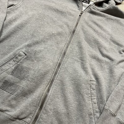 Oakley Hoodie Full Zip 2XL Men's Vintage Y2K Sweatshirt Cyber Goth