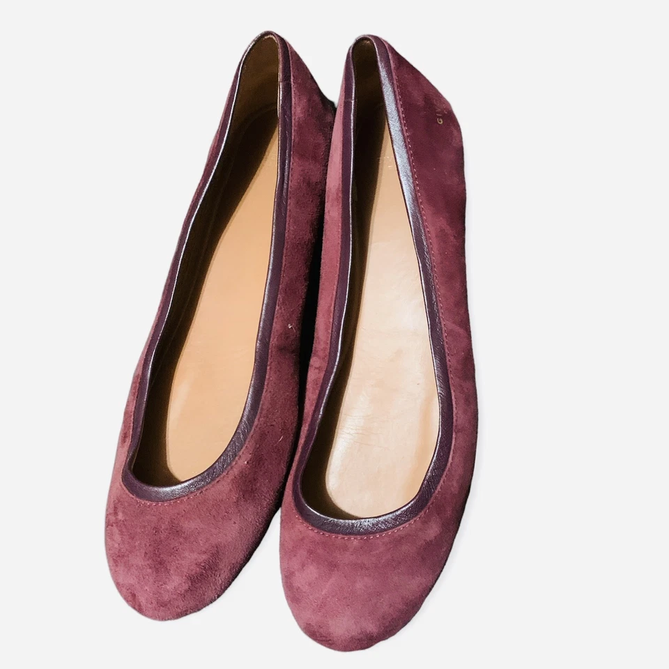 Pisos de ballet de gamuza granate Givenchy talla 39,5 (~9-9,5) Foto 4 de 4