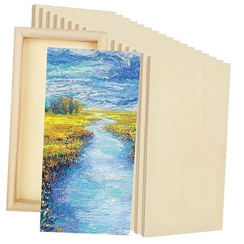8 PCS Wood Panels Boards for Painting 12"x 6" Unfinished Wood 12x6 in - 8 PCS