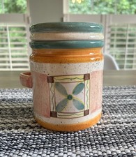 Vintage California Pantry Ceramic Canister Southwestern Stoneware Canister