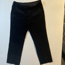 Express (34x30) Black Straight Leg Dress Pants, Zip Button Closure for Women 