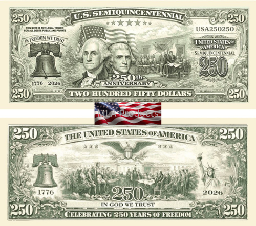 40 Pack America 250th Anniversary Dollar Bill Collectible USA Freedom ...