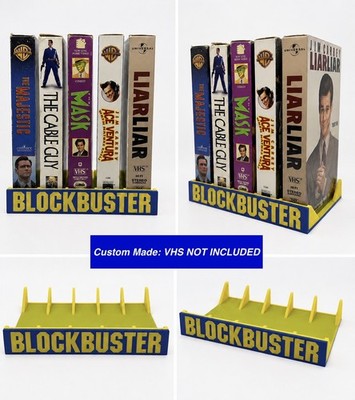 Blockbuster  VHS Display Stand Custom Holds 5 Tabletop Storage VHS NOT INCLUDED