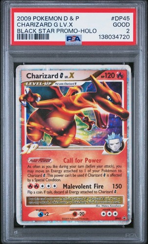 Charizard G LV.X graded PSA 2 for sale on eBay