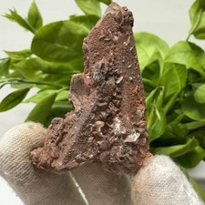 32g Natural Crystal Red Hematite Quartz Fluorescent Calcite Divination #604