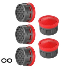JQK Faucet Aerator, 2.2 GPM Flow Retrictor Insert 5 Pack, Red  gpm