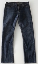 LUX Womens High Waisted Jeans Size 31 Dark Wash Straight Leg Made in USA