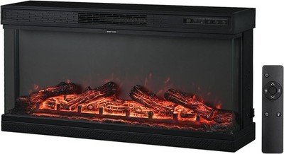 36'' 3-Sided Electric Fireplace Insert Wall-Mount Heater 1500W w/Remote Control