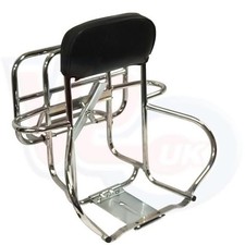Chrome Rear Rack Spare Wheel  Backrest Vespa PX LML 2T 125 150 200 Carrier