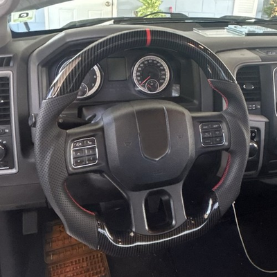 #ad Hydro Dip Carbon Fiber Steering Wheel Fit Dodge Ram 1500 2500 3500 2012 2018 $249.00