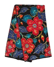 African Fabric/ Ankara - Red, Blue  Bloom Without Permission', YARD or WHOLESALE