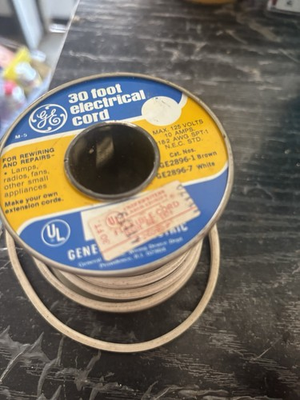 #ad Vintage General Electric 30 foot Electrical Cord New Old Stock $25.00