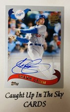 2020 Topps Archives Shawn Green “2002 Fan Favorites” Silver On Card Auto #02/99